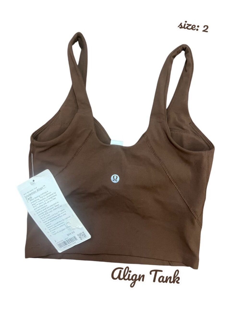 🌟 Lululemon Align Tank - NWT - Java - Size 2 ☕